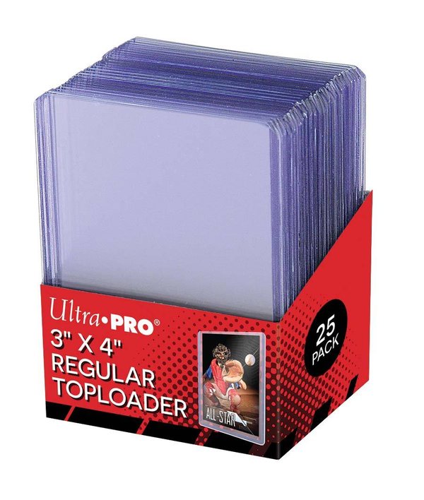 Ultra Pro 3" X 4" Clear Regular Toploader 25x