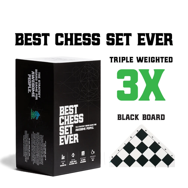 Best Chess Set Ever - Triple Weight + Silicone Board