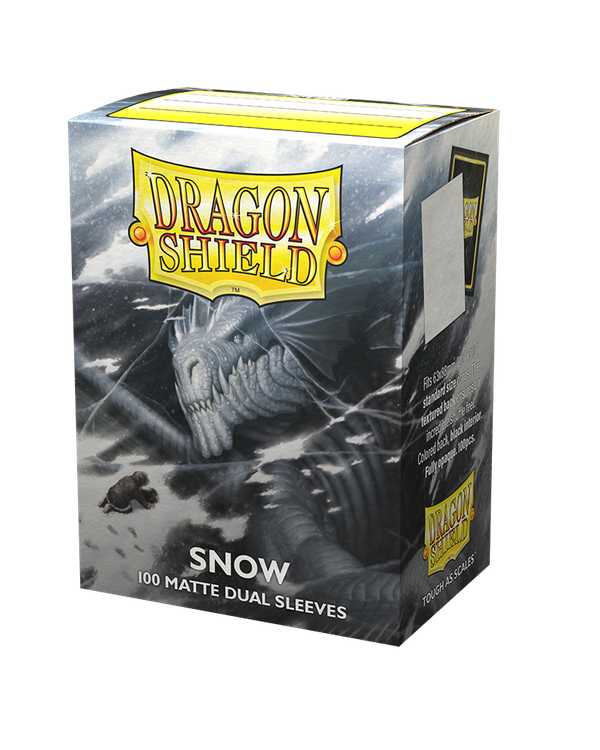 Dragon Shield Dual Matte Sleeves - Snow (100 Sleeves)