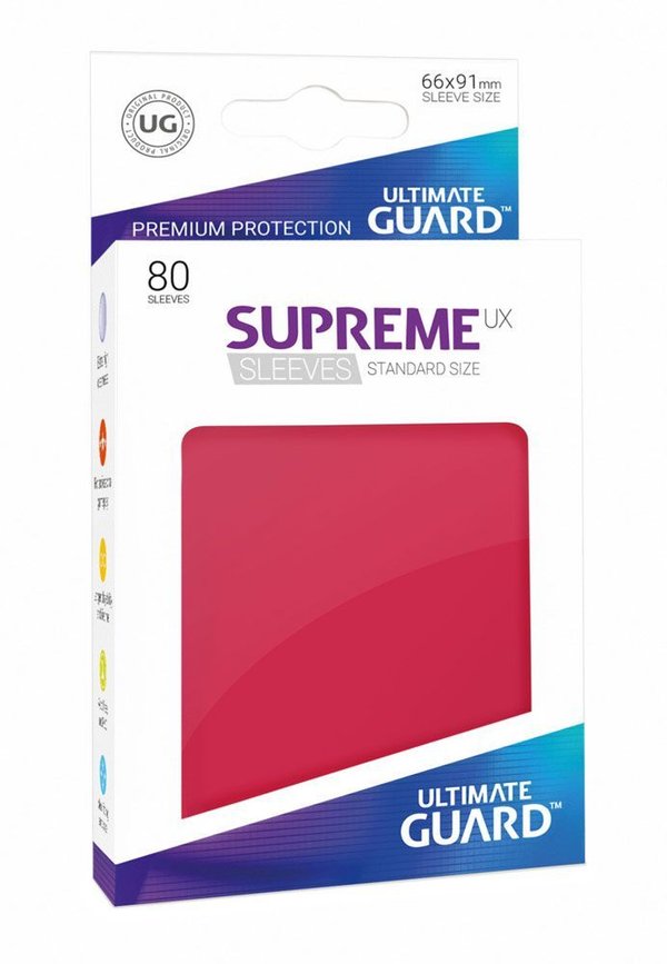 Ultimate Guard Supreme UX Sleeves Standard Size Red (80)