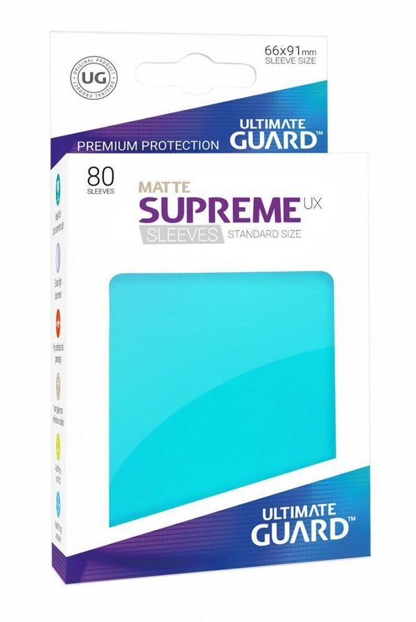 Ultimate Guard Supreme UX Sleeves Standard Size Matte Aquamarine (80)